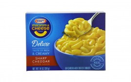 Kraft Macaroni & Cheese Dinner, Deluxe Sharp Cheddar Cheese Sauce  Box  397 grams